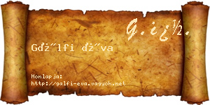 Gálfi Éva névjegykártya